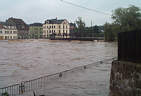 Penig unter Wasser im August 2002